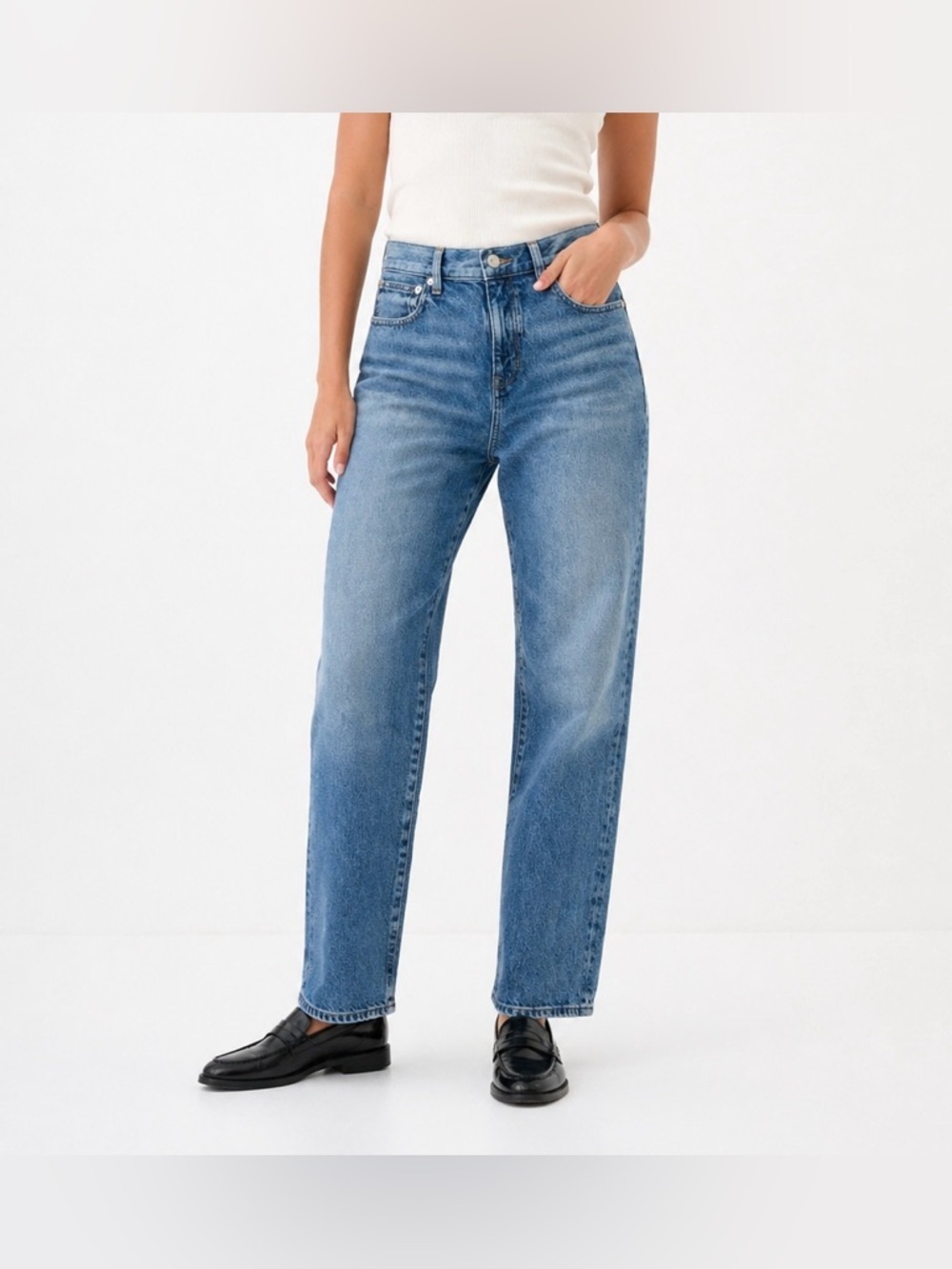 🔥ON SALE! J. Crew High Rise Straight Leg Jeans Medium Wash Denim - Size 29